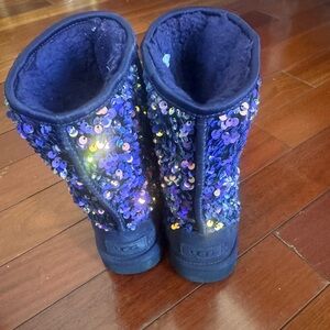 UGG Blue Sequin Women's Boots